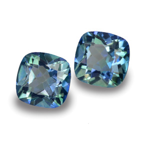 캐럿 천연 멀티컬러 미스틱 토파즈 보석, 쿠션 컷, VVS-VS