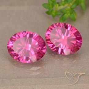 5.93캐럿 천연 딥 마젠타 미스틱 토파즈 보석, 타원형 컷, 9.9×8 mm, VVS-VS