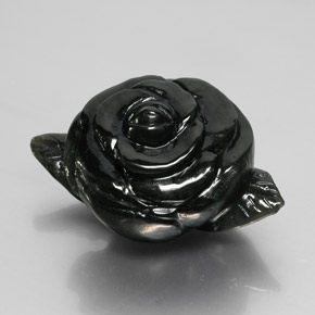 81.11캐럿 천연 녹빛 블랙 네프라이트, 멋진 모양, 39.5×25.5 mm, 불투명체