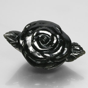 57.95캐럿 천연 녹빛 블랙 네프라이트, 멋진 모양, 38.8×23.7 mm, 불투명체