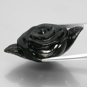 57.95캐럿 천연 녹빛 블랙 네프라이트, 멋진 모양, 38.8×23.7 mm, 불투명체
