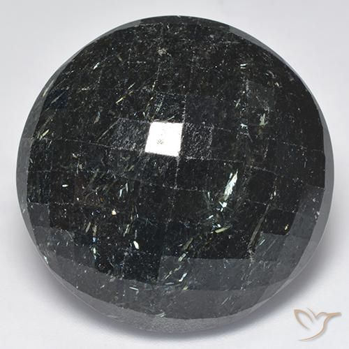 66.26ct 자연스러운 블루 스파클이 있는 블랙 누움마이트, 둥근, 불투명체