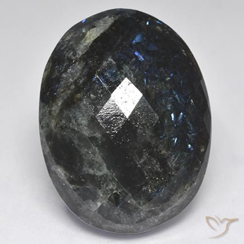 29.47ct 자연스러운 블루 스파클이 있는 블랙 누움마이트, 타원형, 불투명체