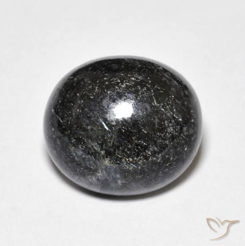 8.16ct 자연스러운 검은색 누움마이트, 타원형, 불투명체