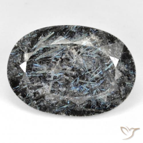 27.22ct 자연스러운 블루 스파클이 있는 블랙 누움마이트, 타원형, 불투명체