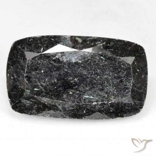 29.18ct 자연스러운 블루 스파클이 있는 블랙 누움마이트, 방석, 불투명체