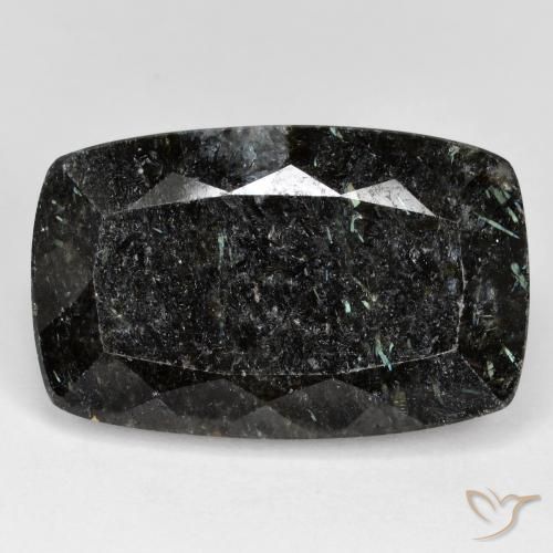 31.64ct 자연스러운 블루 스파클이 있는 블랙 누움마이트, 방석, 불투명체
