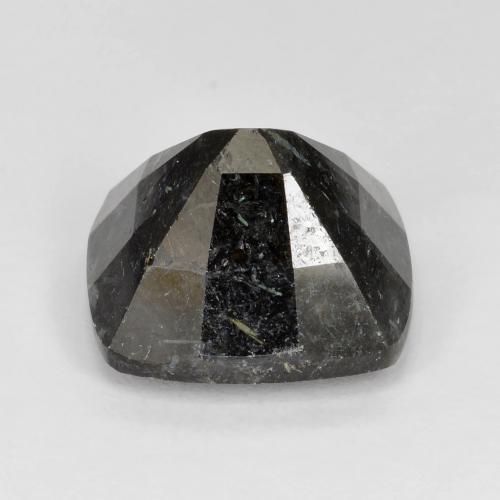 7.92캐럿 천연 블루 스파클이 있는 블랙 누우마이트, 쿠션 컷, 12.1×11.3 mm, 불투명체