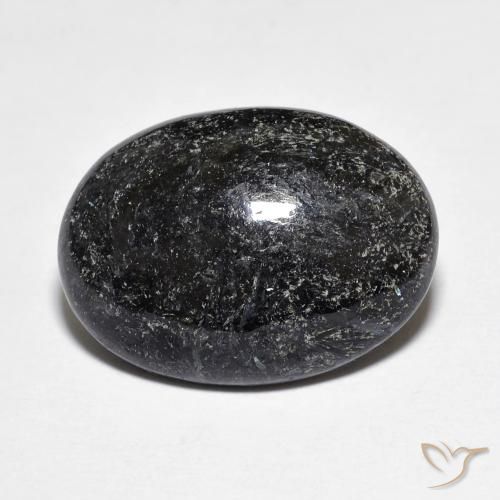 11.12ct 자연스러운 블루 스파클이 있는 블랙 누움마이트, 타원형, 불투명체