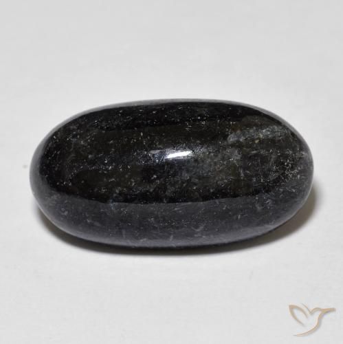 14.55ct 자연스러운 블루 스파클이 있는 블랙 누움마이트, 타원형, 불투명체