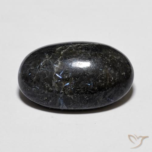 9.75ct 자연스러운 블루 스파클이 있는 블랙 누움마이트, 타원형, 불투명체