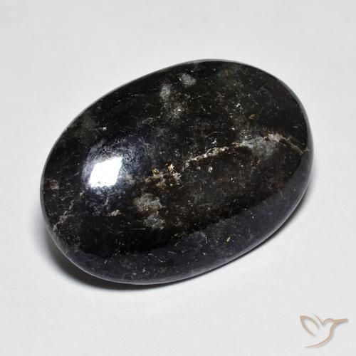 13.80ct 자연스러운 블루 스파클이 있는 블랙 누움마이트, 타원형, 불투명체