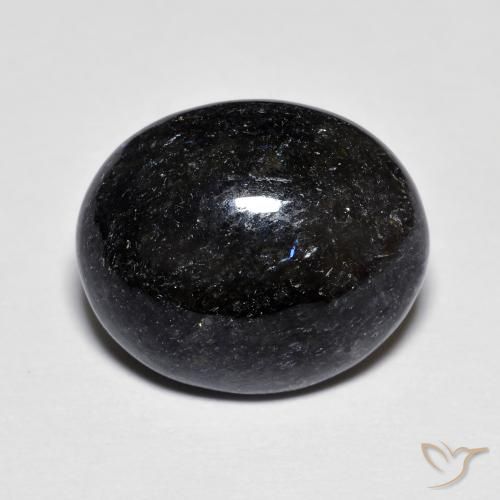 9.11ct 자연스러운 블루 스파클이 있는 블랙 누움마이트, 타원형, 불투명체