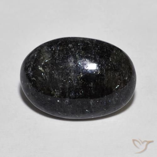 9.38ct 자연스러운 블루 스파클이 있는 블랙 누움마이트, 타원형, 불투명체