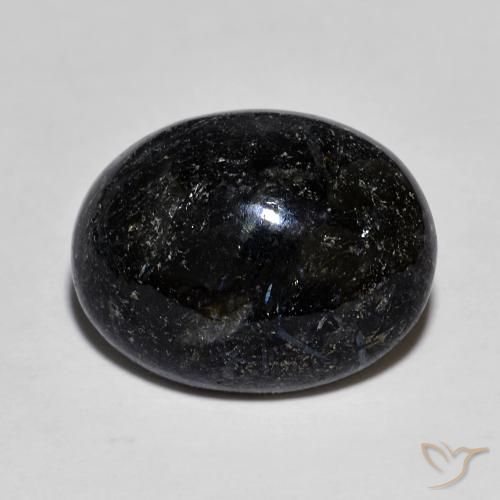 10.82ct 자연스러운 블루 스파클이 있는 블랙 누움마이트, 타원형, 불투명체