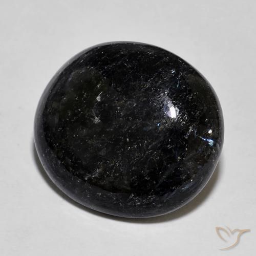 14.33ct 자연스러운 블루 스파클이 있는 블랙 누움마이트, 타원형, 불투명체