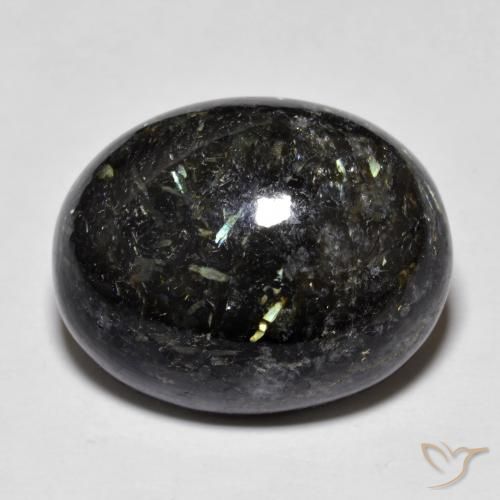 22.36ct 자연스러운 블루 스파클이 있는 블랙 누움마이트, 타원형, 불투명체