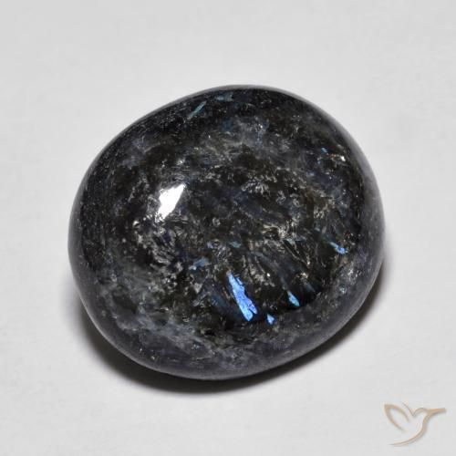 10.98ct 자연스러운 블루 스파클이 있는 블랙 누움마이트, 타원형, 불투명체