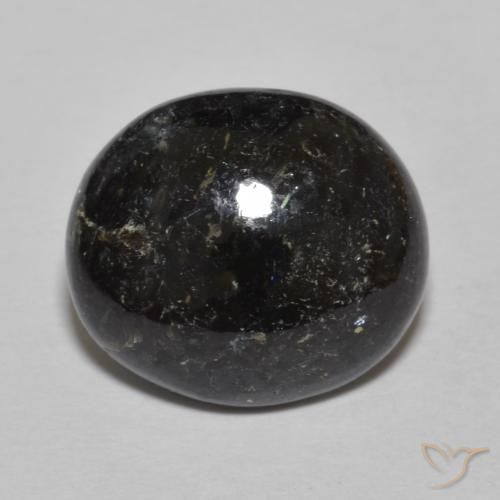 8.46ct 자연스러운 블루 스파클이 있는 블랙 누움마이트, 타원형, 불투명체