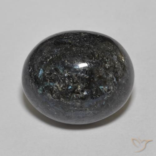 9.83ct 자연스러운 블루 스파클이 있는 블랙 누움마이트, 타원형, 불투명체