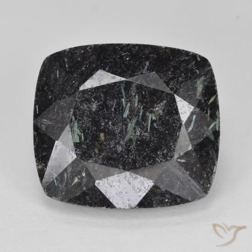 11.41ct 자연스러운 블루 스파클이 있는 블랙 누움마이트, 방석, 불투명체