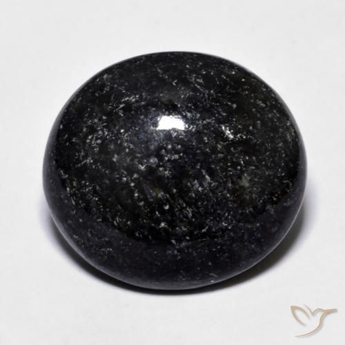 14.23ct 자연스러운 블루 스파클이 있는 블랙 누움마이트, 타원형, 불투명체