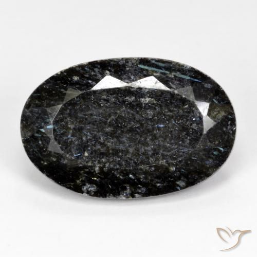 17.12ct 자연스러운 블루 스파클이 있는 블랙 누움마이트, 타원형, 불투명체