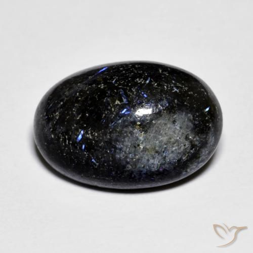 11.12ct 자연스러운 블루 스파클이 있는 블랙 누움마이트, 타원형, 불투명체
