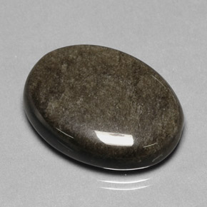 27.12캐럿 천연 골드 광택 옵시디언, 타원형 컷, 26.5×19.7 mm, 불투명체