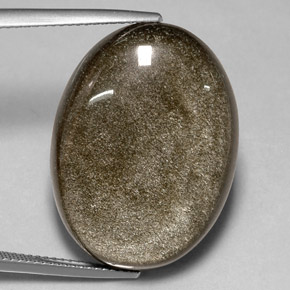 25.94캐럿 천연 골드 광택 옵시디언, 타원형 컷, 26.6×19.6 mm, 불투명체