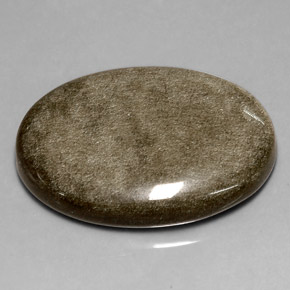 24.59캐럿 천연 골드 광택 옵시디언, 타원형 컷, 28.6×20.1 mm, 불투명체