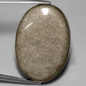 24.59캐럿 천연 골드 광택 옵시디언, 타원형 컷, 28.6×20.1 mm, 불투명체