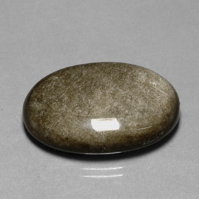 24.01캐럿 천연 골드 광택 옵시디언, 타원형 컷, 27.1×18.7 mm, 불투명체