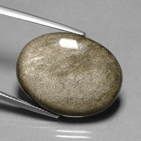 20.04캐럿 천연 골드 광택 옵시디언, 타원형 컷, 25.2×19.5 mm, 불투명체