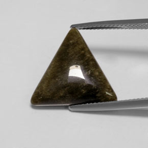 6.22캐럿 천연 골드 광택 흑요석, 일조, 불투명체