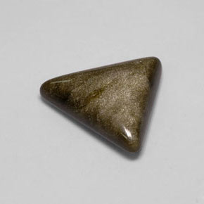 8.68캐럿 천연 골드 광택 옵시디언, 트릴리언, 18.2×16.9 mm, 불투명체