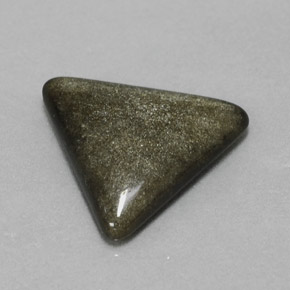 3.29캐럿 천연 골드 광택 옵시디언, 트릴리언, 14.4×13.1 mm, 불투명체