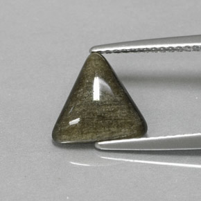 1.67캐럿 천연 골드 광택 흑요석, 일조, 불투명체