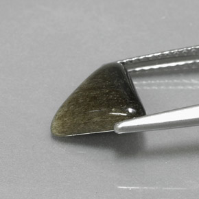 1.67캐럿 천연 골드 광택 흑요석, 일조, 불투명체