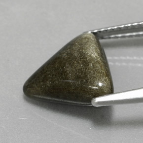 2.99캐럿 천연 골드 광택 흑요석, 일조, 불투명체