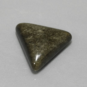 4.05캐럿 천연 골드 광택 옵시디언, 트릴리언, 13.5×12.4 mm, 불투명체