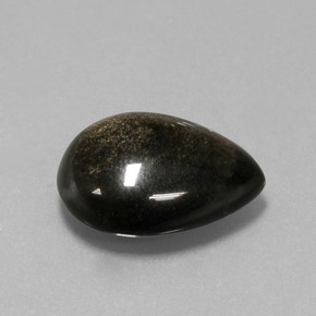 10.01캐럿 천연 골드 광택 옵시디언, 배 모양, 18×14 mm, 불투명체