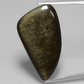 11.73캐럿 천연 골드쉰블랙 흑요석, 멋진 모양, 불투명체