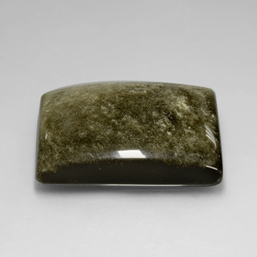 58.23캐럿 천연 골드 광택 옵시디언, 바게트, 31.4×25.6 mm, 불투명체