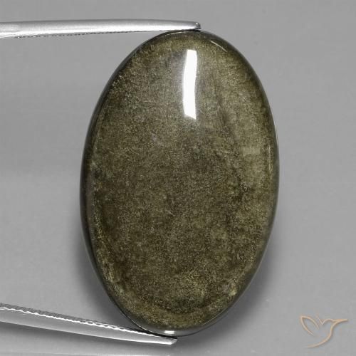 38.14ct 자연스러운 다색 흑요석, 타원형, 불투명체