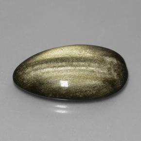 33.67캐럿 천연 파파라차 흑요석, 배 모양, 불투명체