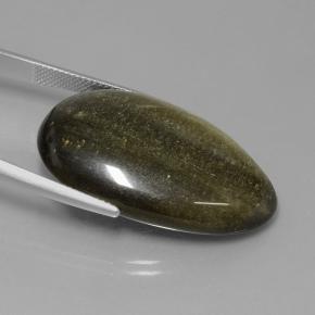 33.67캐럿 천연 파파라차 흑요석, 배 모양, 불투명체