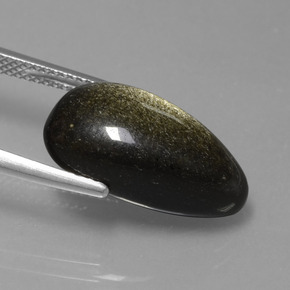 7.78캐럿 천연 골드 광택 흑요석, 멋진 모양, 불투명체