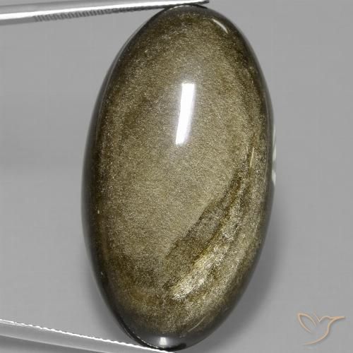 57.34ct 자연스러운 다색 흑요석, 타원형, 불투명체