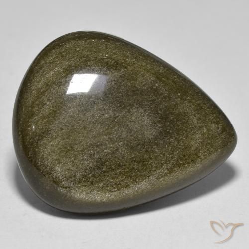 25.90ct 자연스러운 다색 흑요석, 배 모양, 불투명체